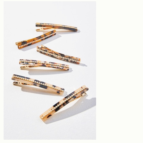 Anthropologie Animal Print Hair Clips Set of six - Picture 3 of 8